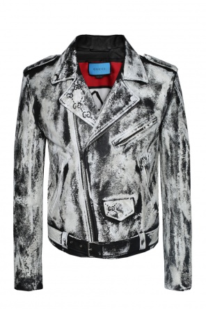 Embroidered leather jacket, zdjęcie 1 Embroidered leather jacket od Gucci